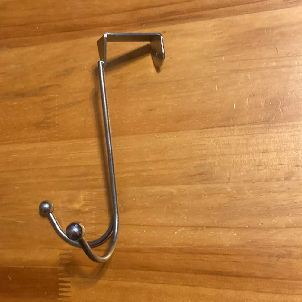 2 Prong Over Door Metal Clothes Hook Coat Rack Bathroom Towel Hanger